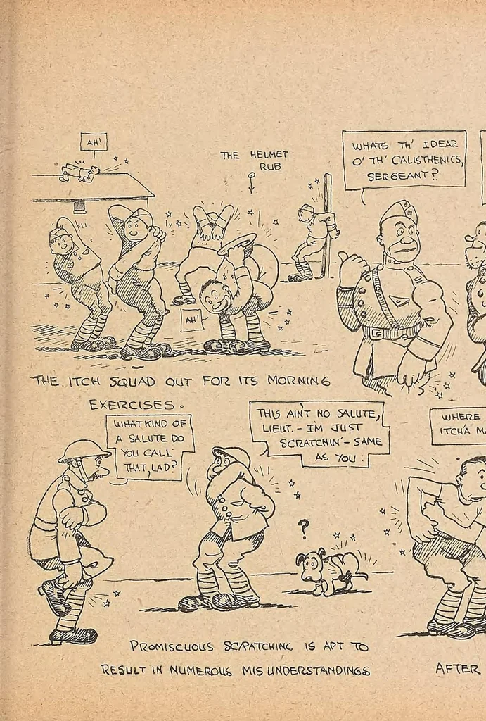 An illustration from Wally : his cartoons of the A.E.F., 1919, leaf 45