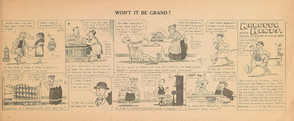 An illustration from Wally : his cartoons of the A.E.F., 1919, leaf 97