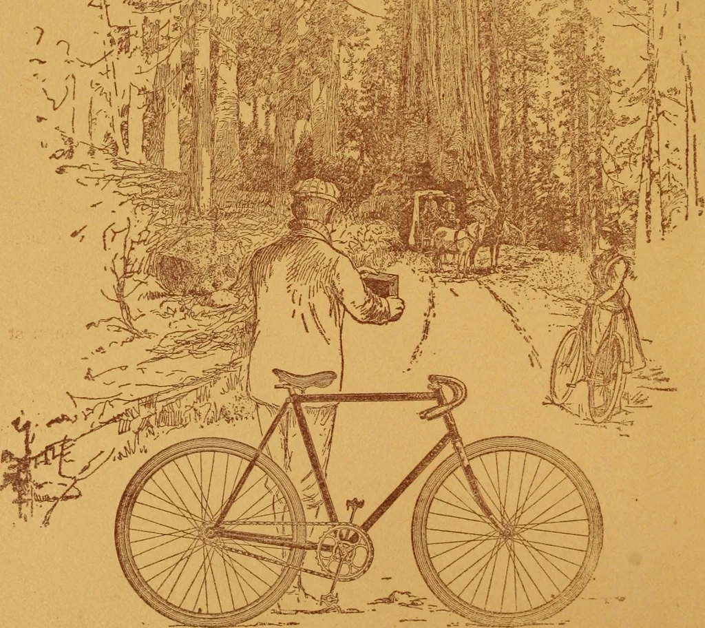 An illustration from Wanderings awheel., 1898, leaf 15
