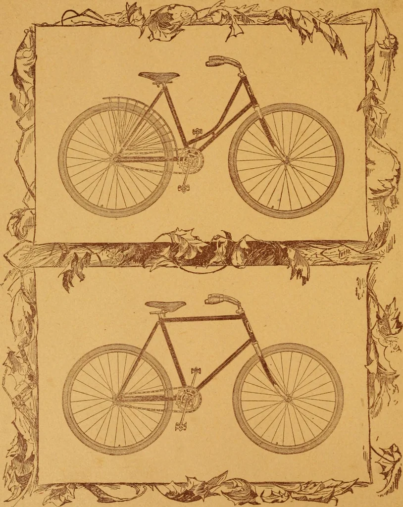 An illustration from Wanderings awheel., 1898, leaf 21