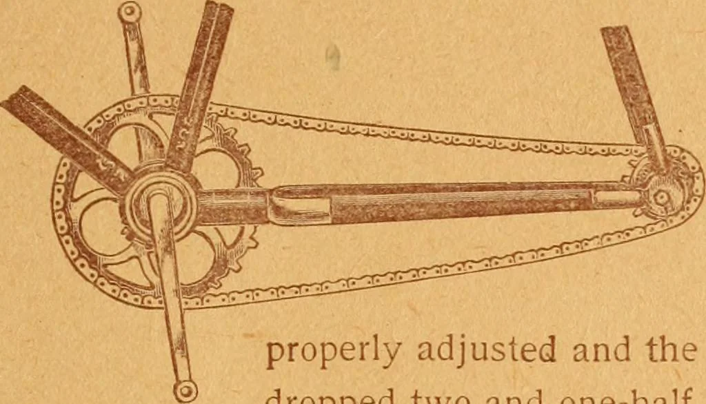 An illustration from Wanderings awheel., 1898, leaf 8