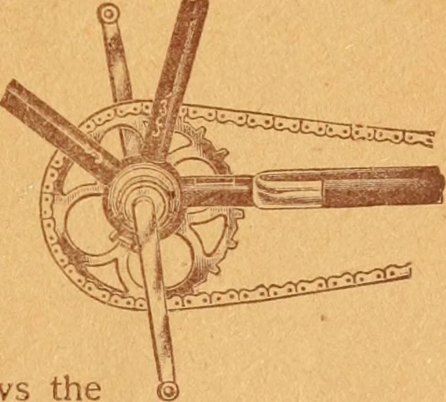 An illustration from Wanderings awheel., 1898, leaf 8