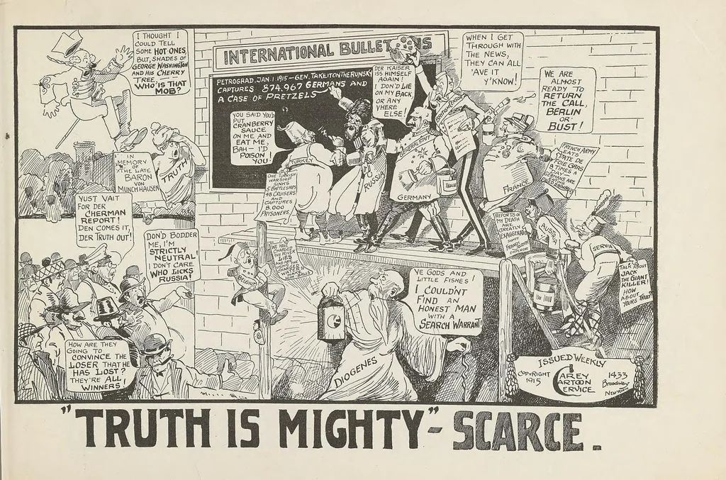 An illustration from War, 52 Carey cartoons, 1915, leaf 43