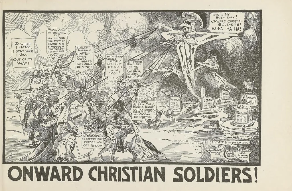 An illustration from War, 52 Carey cartoons, 1915, leaf 73