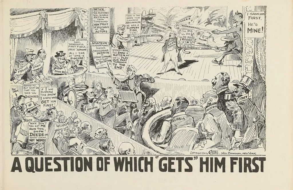 An illustration from War, 52 Carey cartoons, 1915, leaf 9