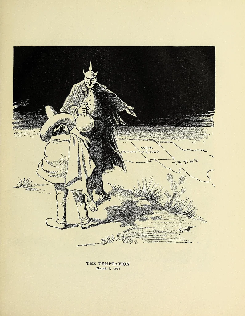 An illustration from War cartoons, 1918, leaf 13