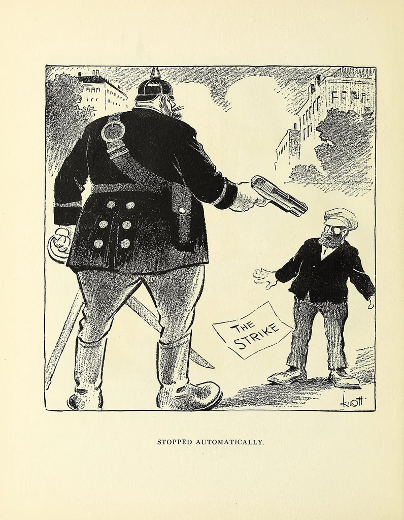 An illustration from War cartoons, 1918, leaf 18