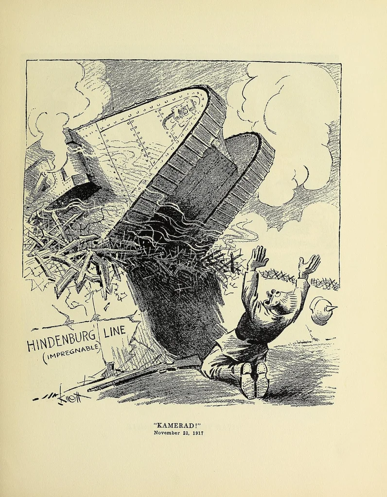 An illustration from War cartoons, 1918, leaf 41