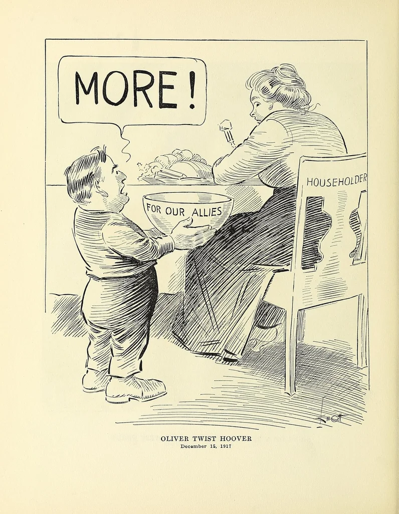 An illustration from War cartoons, 1918, leaf 46