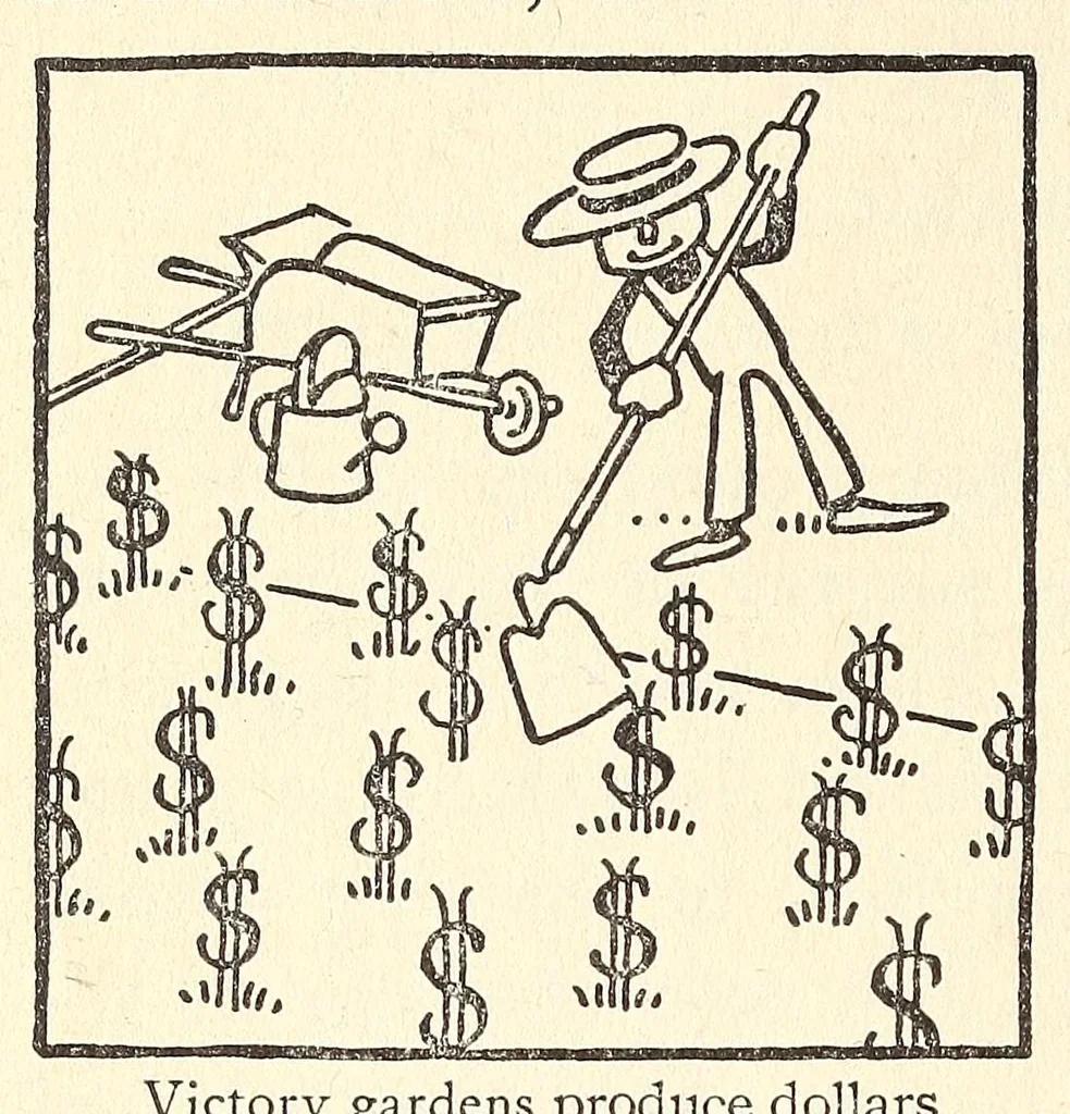 An illustration from The war garden victorious, 1919, leaf 88