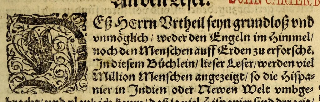 An illustration from Warhafftiger vnd gründtlicher Bericht der Hispanier grewlichen, vnd abschewlichen Tyranney, von jhnen in den West Indien, so die Neuwe Welt genennet wirt, begangen., 1599, leaf 9