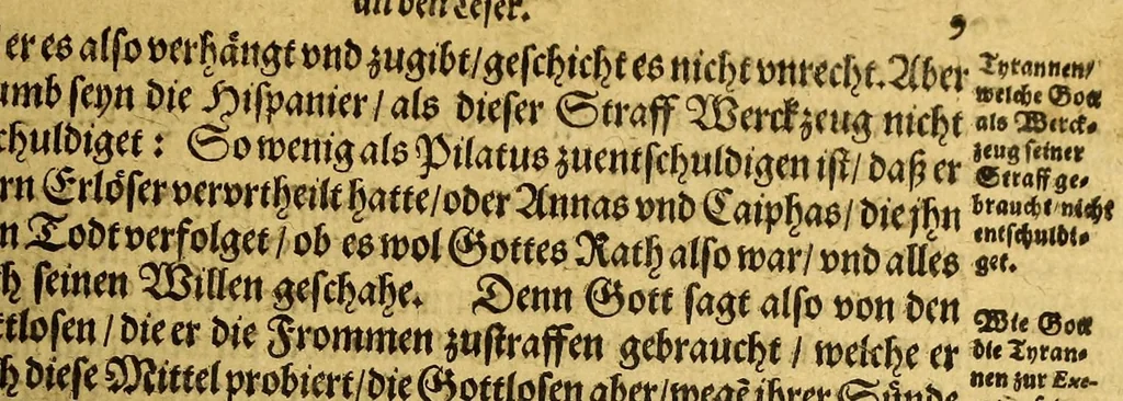 An illustration from Warhafftiger vnd gründlicher Bericht, der Hispanier grewlich: vnd abschewlichen Tyranney von jhnen in den West Indien, die Newe Welt genant,begangen., 1613, leaf 15