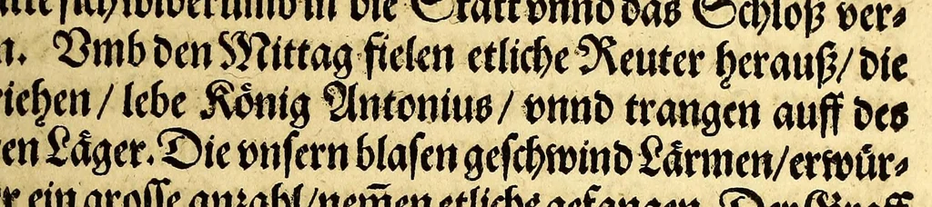 An illustration from Warhafftige und gründtliche Historia dess Zugs, : welchen die edle und gestrenge Herrn, Norwitz und Drak (nach ihrer glücklichen Widerkunfft auss den Occidentalischen Insulen) auss Vergünstigung der Durchleuchtigsten vn[d] Vnvberwindlichsten, Elisabeth, Königin auss Engelland, [et]c. in Portugal fürgenommen haben: in welcher aussführlich angezeigt wirdt, was gemeldte Obersten von Tag zu Tag gehandelt, vnd wider den Feindt erhalten haben, 1590, leaf 27