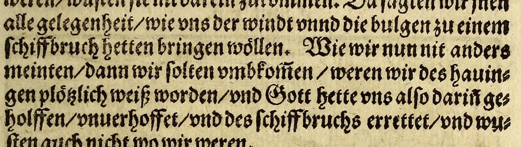 An illustration from Warhafftig Historia vnnd Beschreibung einer Landtschafft der wilden, nacketen, grimmigen Menschfresser Leuthen, in der Newen Welt America gelegen, vor vnd nach Christi Geburt im Land zu Hessen vnbekant, biss auff dise ij. nechst vergangene Jar, da sie Hans Staden von Homberg auss Hessen durch seine eygne Erfarung erkant, vnd jetzund durch den Truck an Tag gibt. : mit einer Vorrede D. Joh. Dryandri ... : Inhalt des Büchlins volget nach den Vorreden, 1557, leaf 37