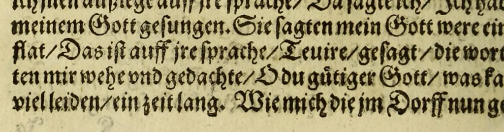 An illustration from Warhafftig Historia vnnd Beschreibung einer Landtschafft der wilden, nacketen, grimmigen Menschfresser Leuthen, in der Newen Welt America gelegen, vor vnd nach Christi Geburt im Land zu Hessen vnbekant, biss auff dise ij. nechst vergangene Jar, da sie Hans Staden von Homberg auss Hessen durch seine eygne Erfarung erkant, vnd jetzund durch den Truck an Tag gibt. : mit einer Vorrede D. Joh. Dryandri ... : Inhalt des Büchlins volget nach den Vorreden, 1557, leaf 80