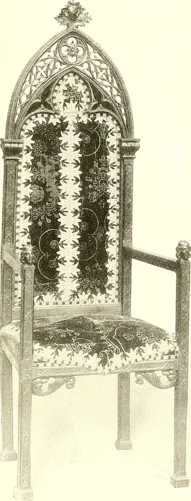 An illustration from Warings' exhibition of Italian art 1909 : furniture, bronzes, tapestries, embroideries, marbles, lace, academy pictures, 1909, leaf 32