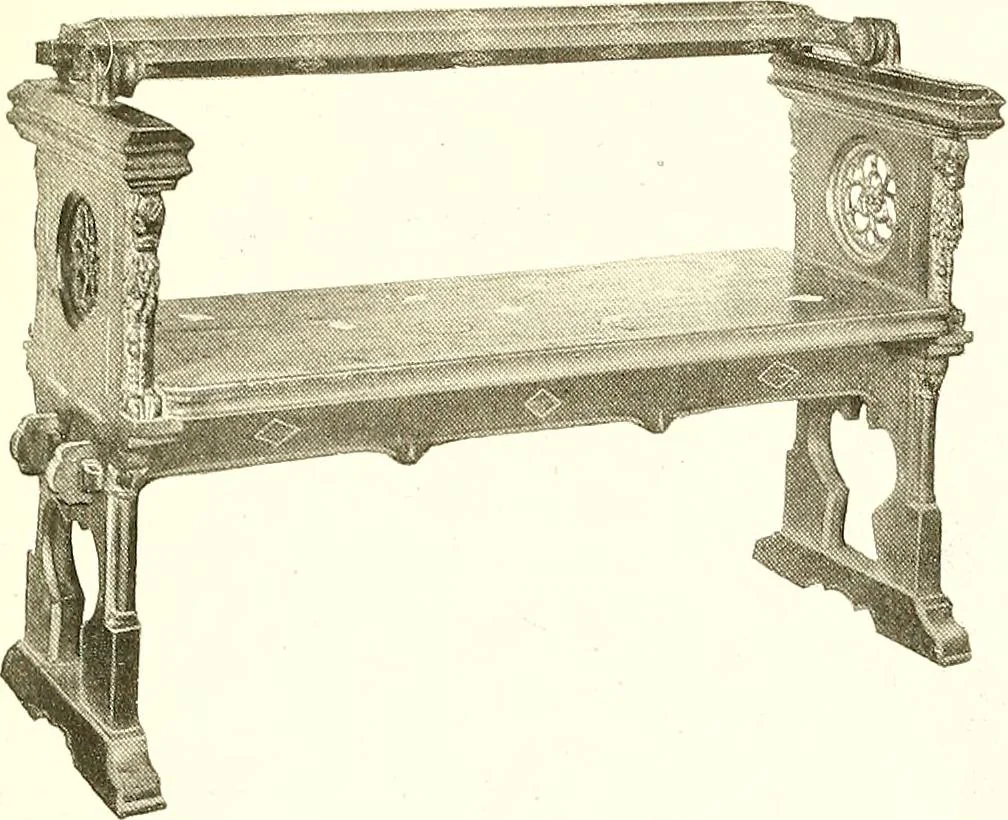 An illustration from Warings' exhibition of Italian art 1909 : furniture, bronzes, tapestries, embroideries, marbles, lace, academy pictures, 1909, leaf 34