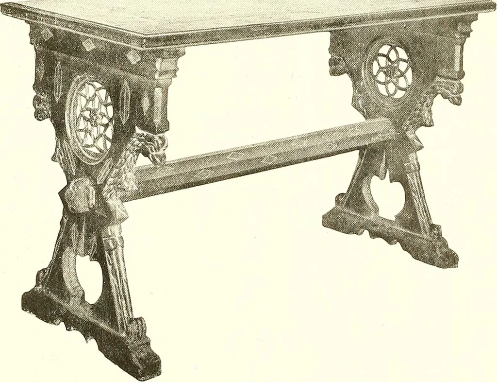 An illustration from Warings' exhibition of Italian art 1909 : furniture, bronzes, tapestries, embroideries, marbles, lace, academy pictures, 1909, leaf 34