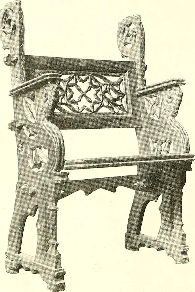 An illustration from Warings' exhibition of Italian art 1909 : furniture, bronzes, tapestries, embroideries, marbles, lace, academy pictures, 1909, leaf 35