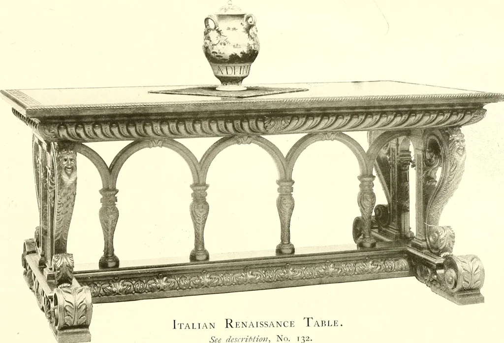 An illustration from Warings' exhibition of Italian art 1909 : furniture, bronzes, tapestries, embroideries, marbles, lace, academy pictures, 1909, leaf 37