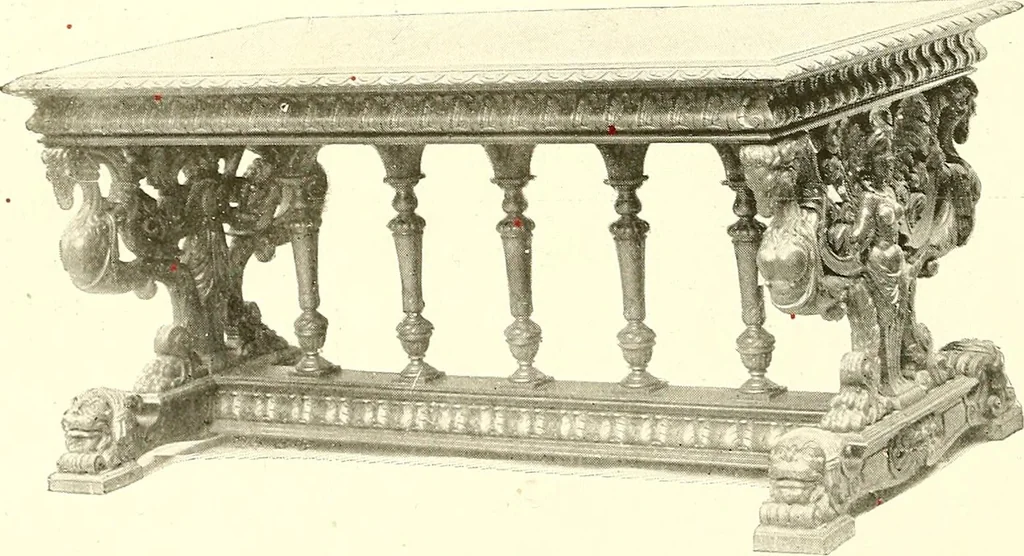 An illustration from Warings' exhibition of Italian art 1909 : furniture, bronzes, tapestries, embroideries, marbles, lace, academy pictures, 1909, leaf 45