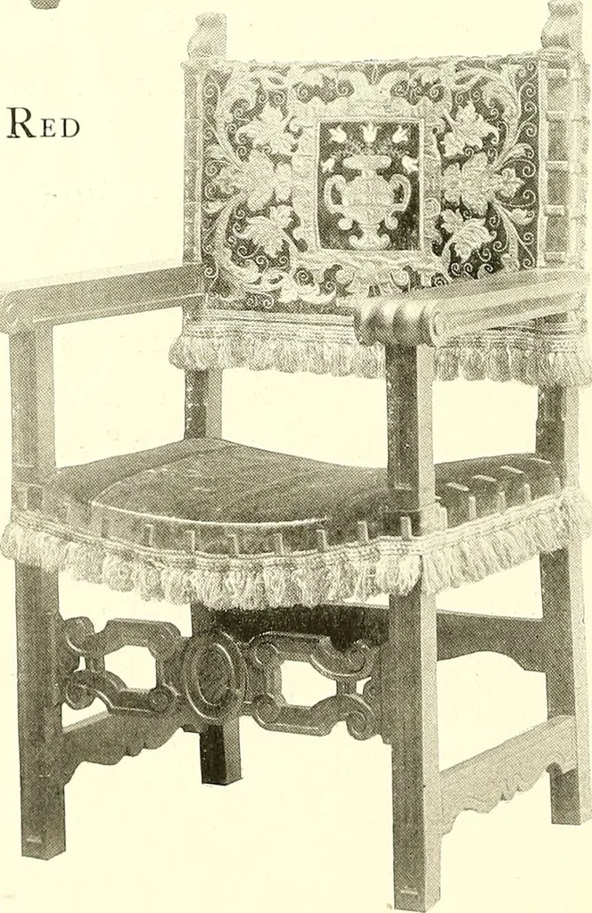 An illustration from Warings' exhibition of Italian art 1909 : furniture, bronzes, tapestries, embroideries, marbles, lace, academy pictures, 1909, leaf 49