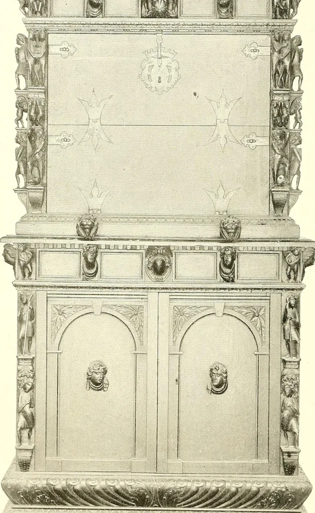 An illustration from Warings' exhibition of Italian art 1909 : furniture, bronzes, tapestries, embroideries, marbles, lace, academy pictures, 1909, leaf 53
