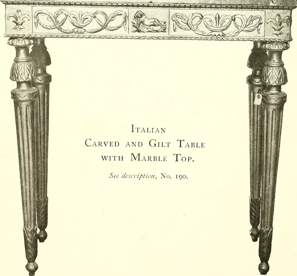 An illustration from Warings' exhibition of Italian art 1909 : furniture, bronzes, tapestries, embroideries, marbles, lace, academy pictures, 1909, leaf 57