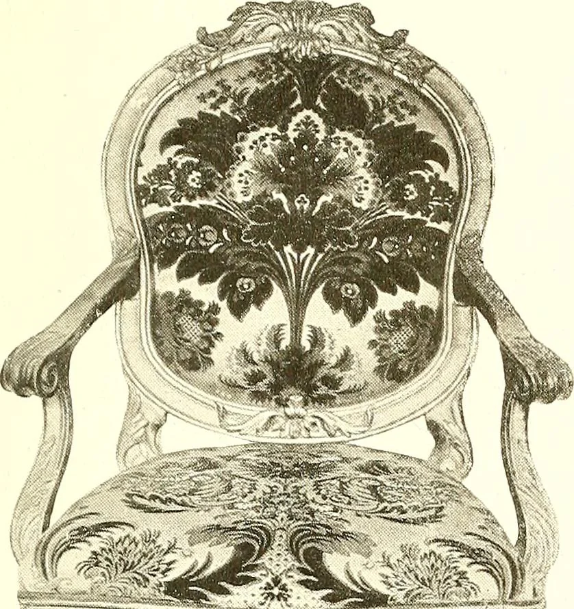 An illustration from Warings' exhibition of Italian art 1909 : furniture, bronzes, tapestries, embroideries, marbles, lace, academy pictures, 1909, leaf 64