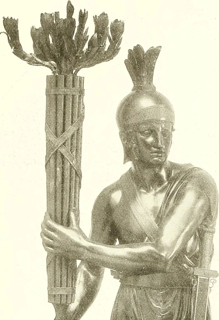 An illustration from Warings' exhibition of Italian art 1909 : furniture, bronzes, tapestries, embroideries, marbles, lace, academy pictures, 1909, leaf 82