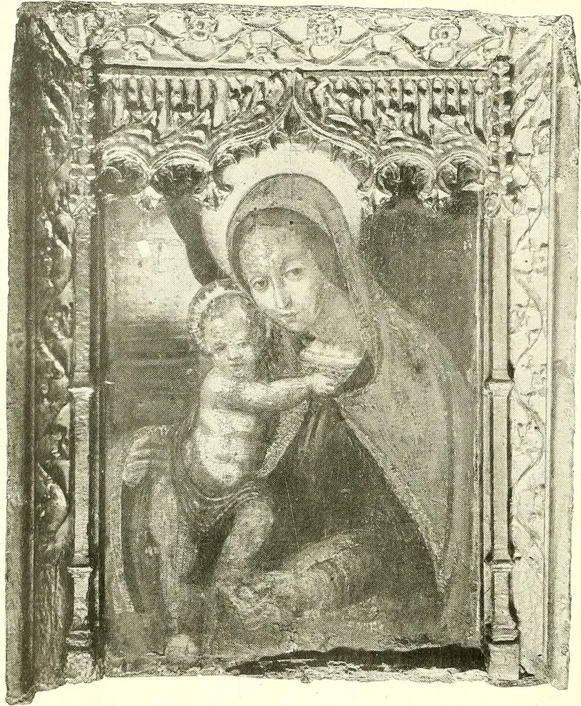 An illustration from Warings' exhibition of Italian art 1909 : furniture, bronzes, tapestries, embroideries, marbles, lace, academy pictures, 1909, leaf 85