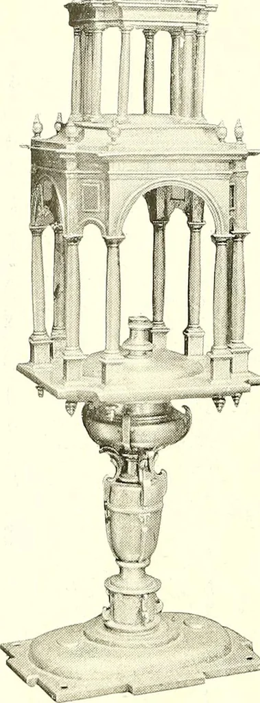An illustration from Warings' exhibition of Italian art 1909 : furniture, bronzes, tapestries, embroideries, marbles, lace, academy pictures, 1909, leaf 87
