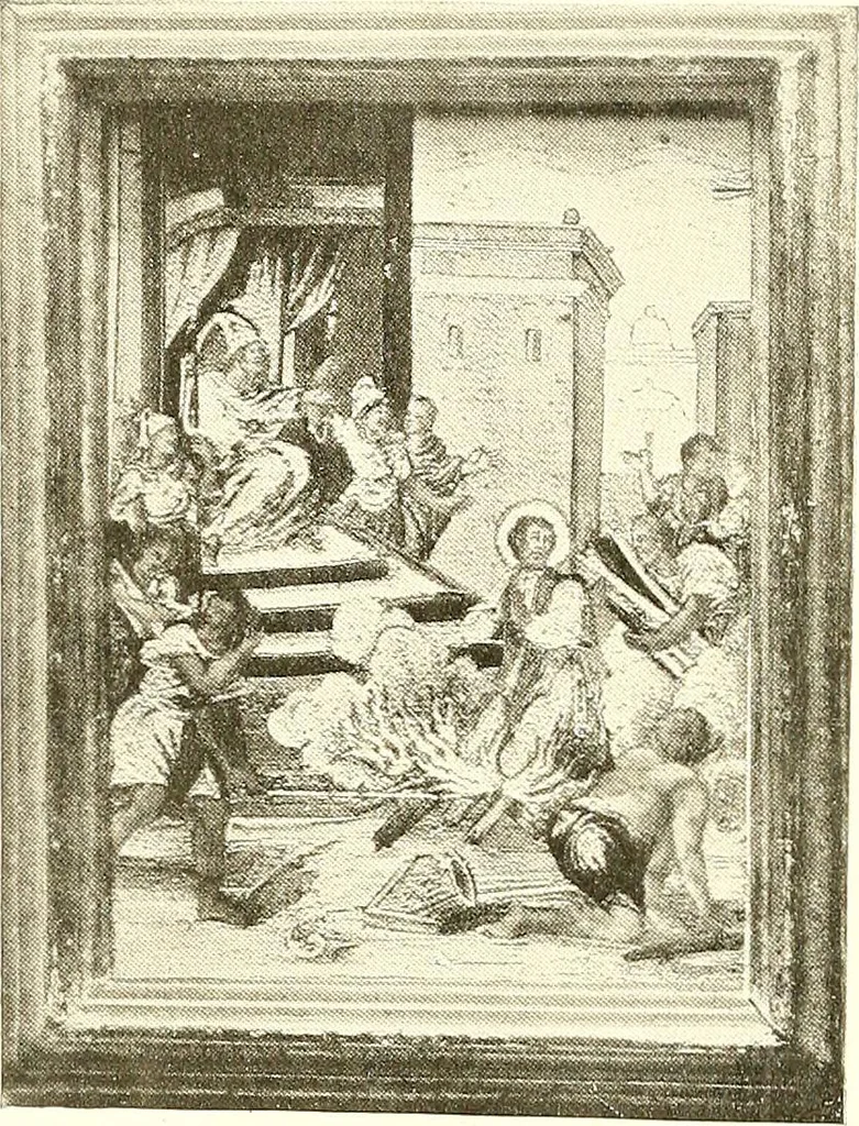 An illustration from Warings' exhibition of Italian art 1909 : furniture, bronzes, tapestries, embroideries, marbles, lace, academy pictures, 1909, leaf 90