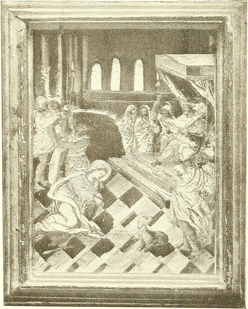 An illustration from Warings' exhibition of Italian art 1909 : furniture, bronzes, tapestries, embroideries, marbles, lace, academy pictures, 1909, leaf 90