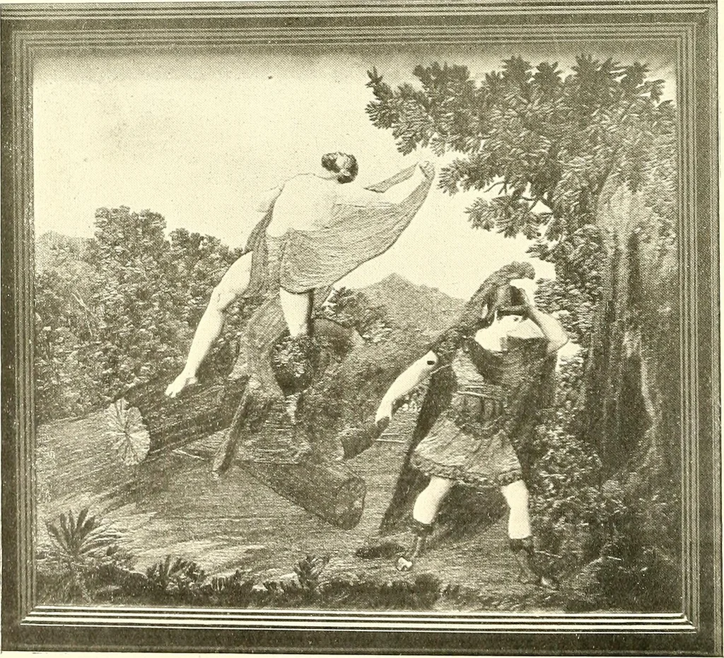 An illustration from Warings' exhibition of Italian art 1909 : furniture, bronzes, tapestries, embroideries, marbles, lace, academy pictures, 1909, leaf 95