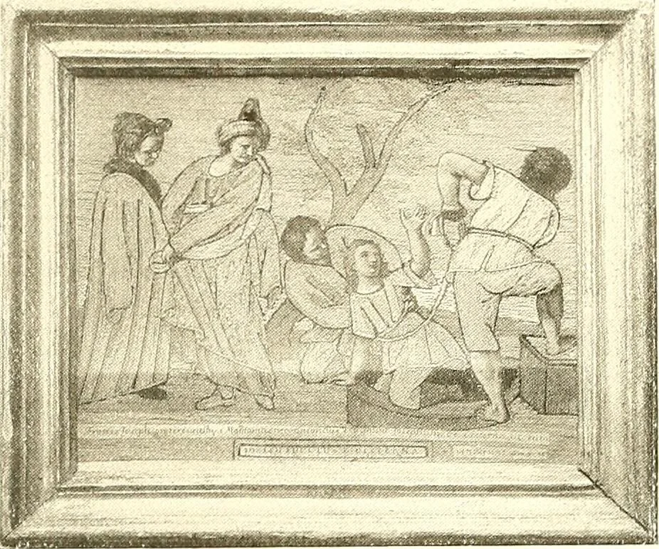 An illustration from Warings' exhibition of Italian art 1909 : furniture, bronzes, tapestries, embroideries, marbles, lace, academy pictures, 1909, leaf 96