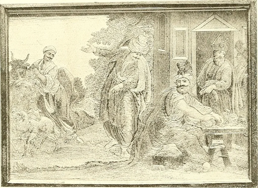 An illustration from Warings' exhibition of Italian art 1909 : furniture, bronzes, tapestries, embroideries, marbles, lace, academy pictures, 1909, leaf 96