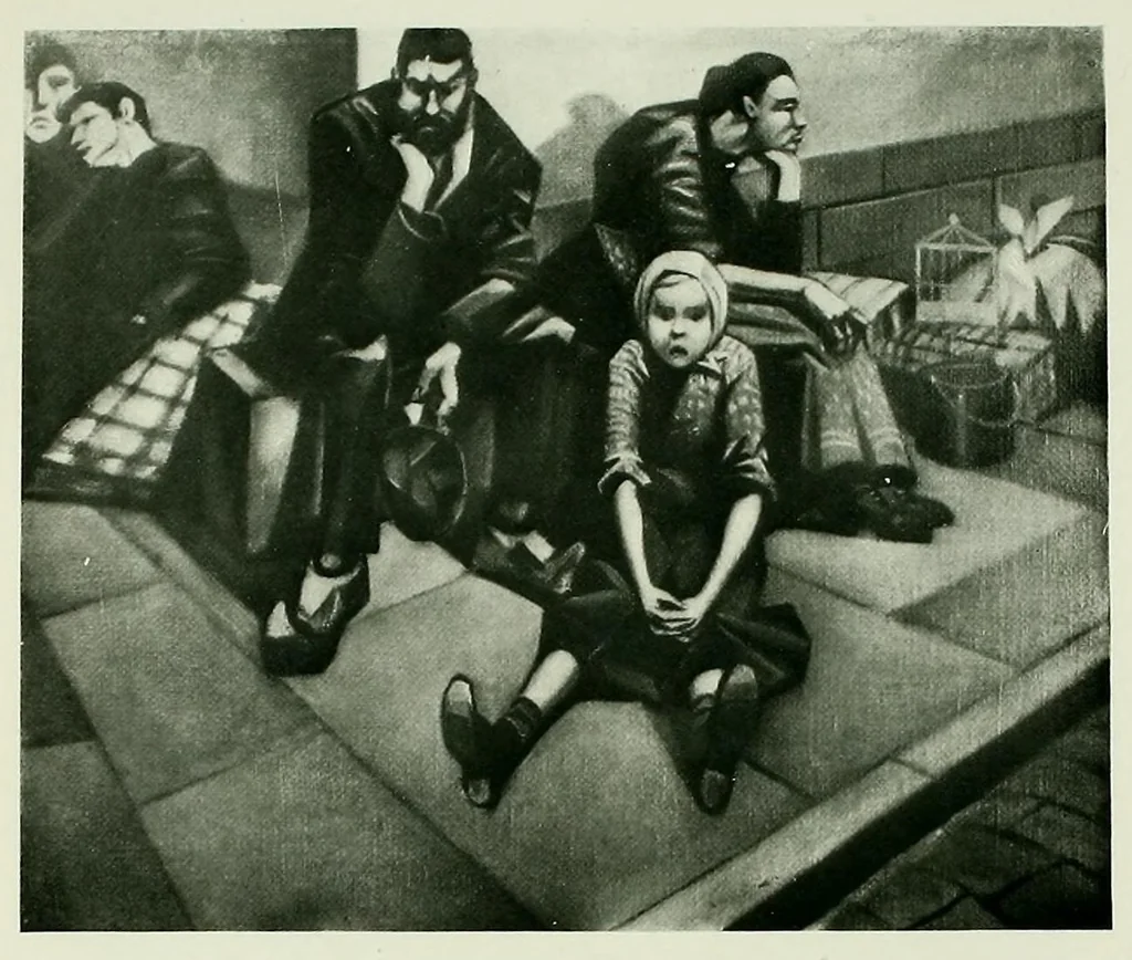 An illustration from War paintings & drawings by British artists, exhibited under the auspices of the Ministry of information, London;, 1919, leaf 129