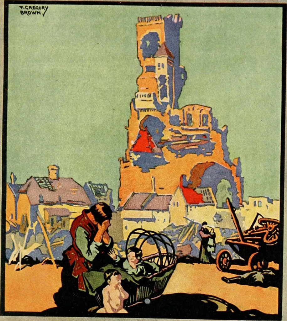 An illustration from War posters issued by belligerent and neutral nations 1914-1919;, 1920, leaf 76