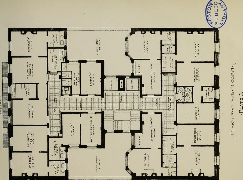 An illustration from Warren Chambers : [description and plans], 1896, leaf 14