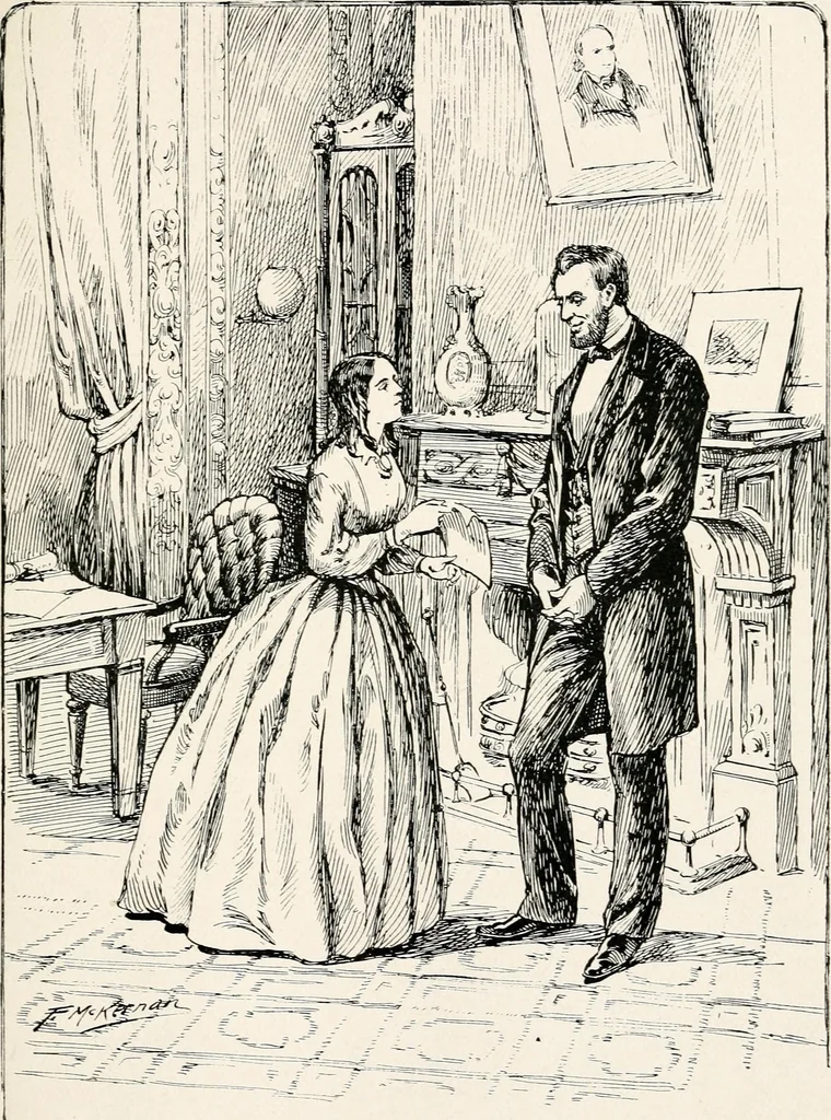 An illustration from Was Abraham Lincoln a spiritualist? : or, curious revelations from the life of a trance medium, 1891, leaf 208