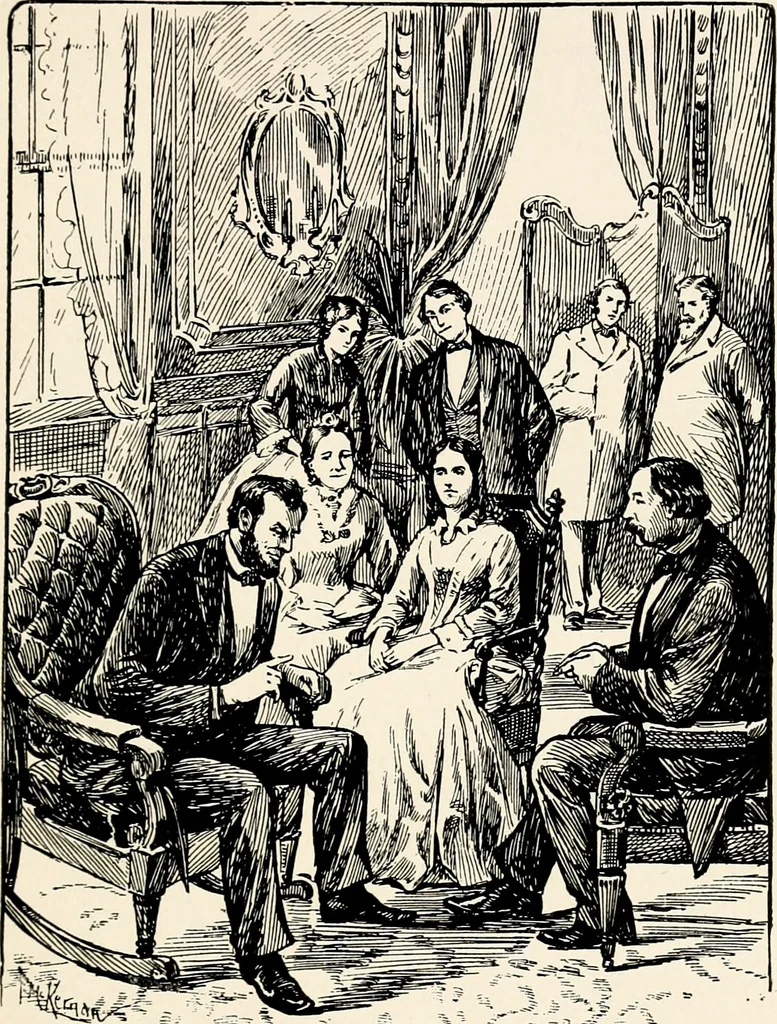 An illustration from Was Abraham Lincoln a spiritualist? : or, curious revelations from the life of a trance medium, 1917, leaf 100