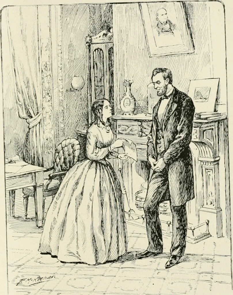 An illustration from Was Abraham Lincoln a spiritualist?, 1891, leaf 208