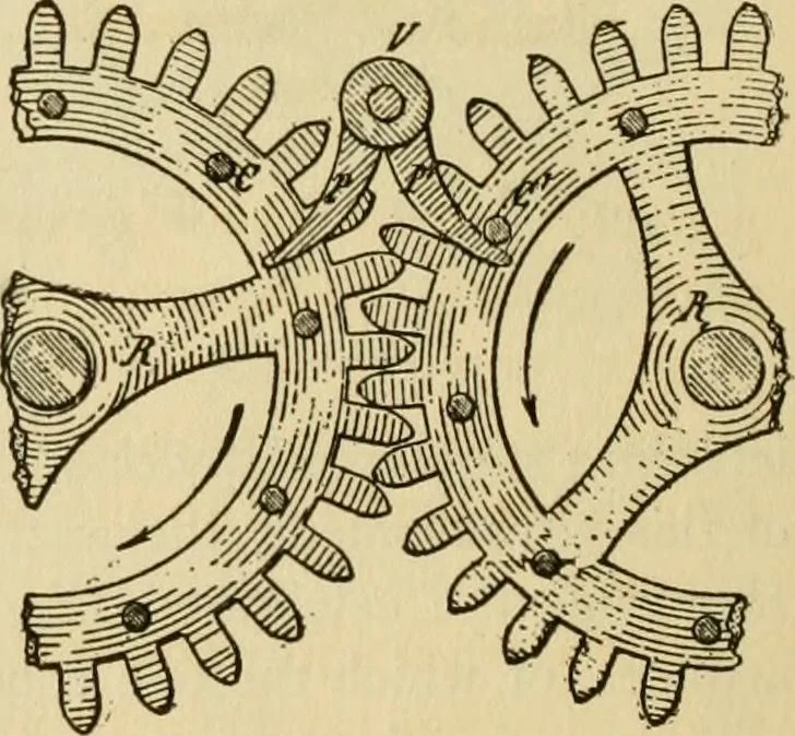 An illustration from Watch and clock escapements;, 1904, leaf 165
