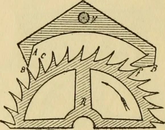 An illustration from Watch and clock escapements;, 1904, leaf 169