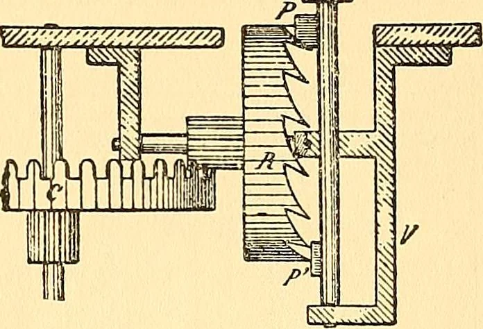 An illustration from Watch and clock escapements;, 1904, leaf 160