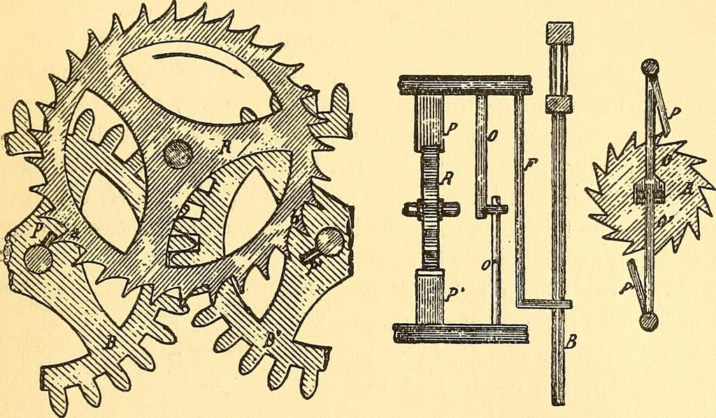 An illustration from Watch and clock escapements;, 1904, leaf 164