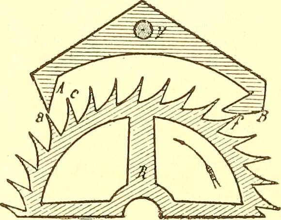 An illustration from Watch and clock escapements;, 1904, leaf 169