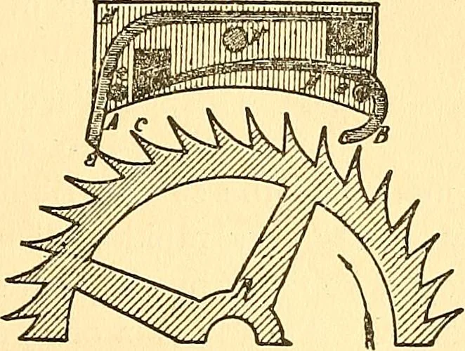 An illustration from Watch and clock escapements;, 1904, leaf 170