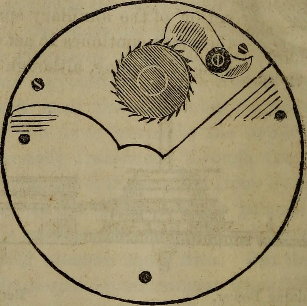 An illustration from The watch; its construction, its merits and defects, how to choose it, and how to use it, 1860, leaf 17